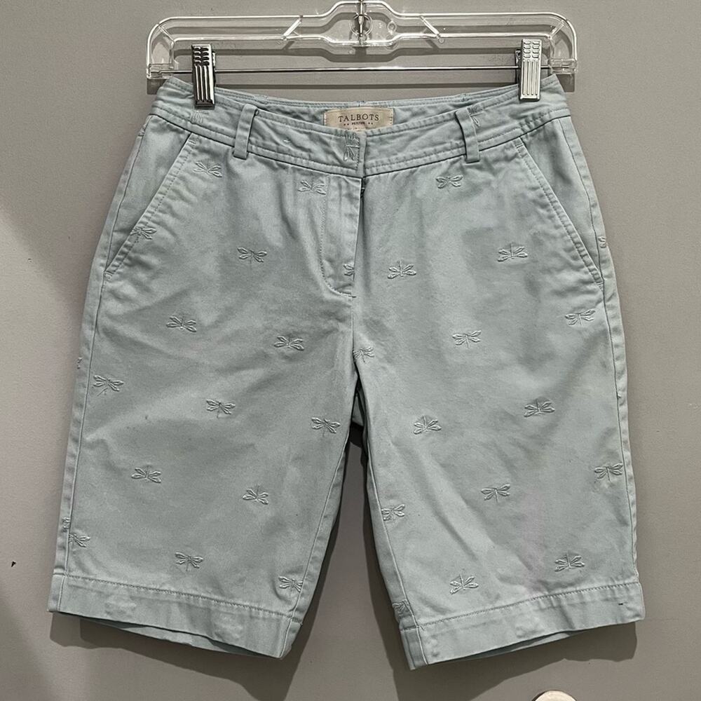 Talbots Cotton Chino Classic Straight Fit Dragonfly Preppy Walking Shorts 2P - Picture 5 of 16